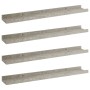 Wall shelves 4 units concrete gray 60x9x3 cm by vidaXL, Shelves and shelves - Ref: Foro24-326705, Price: 32,02 €, Discount: %