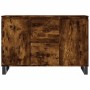 Aparador de madera de ingeniería roble ahumado 101,5x35x70 cm