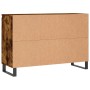 Aparador de madera de ingeniería roble ahumado 101,5x35x70 cm