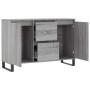 Aparador de madera de ingeniería gris Sonoma 101,5x35x70 cm