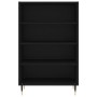 Aparador alto madera de ingeniería negro 57x35x90 cm