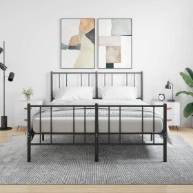 Mesita noche 2 uds madera ingeniería blanco brillo 40x35x47,5cm Mesita noche 2 uds madera ingeniería blanco brillo 40x35x47,5cm