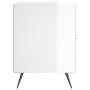 Mesita noche 2 uds madera ingeniería blanco brillo 40x35x47,5cm