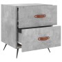Mesita noche 2 uds madera ingeniería gris hormigón 40x35x47,5cm