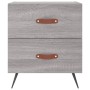 Mesitas noche 2 uds madera ingeniería gris Sonoma 40x35x47,5 cm