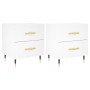 Mesitas de noche 2 uds madera ingeniería blanco 40x35x47,5 cm