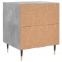 Mesita de noche madera ingeniería gris hormigón 40x35x47,5 cm