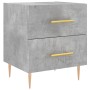 Mesita de noche madera ingeniería gris hormigón 40x35x47,5 cm