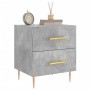 Mesita de noche madera ingeniería gris hormigón 40x35x47,5 cm