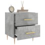 Mesita de noche madera ingeniería gris hormigón 40x35x47,5 cm