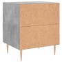 Mesita de noche madera ingeniería gris hormigón 40x35x47,5 cm