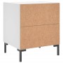 Mesita de noche madera de ingeniería blanco 40x35x47,5 cm