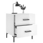 Mesita noche 2 uds madera ingeniería blanco brillo 40x35x47,5cm en Mesitas de noche | Comprar online en Foro24
