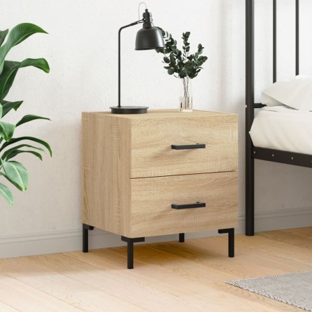 Mesita de noche madera de ingeniería roble Sonoma 40x35x47,5 cm