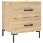 Mesita de noche madera de ingeniería roble Sonoma 40x35x47,5 cm