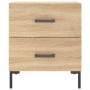 Mesita noche 2 uds madera ingeniería roble Sonoma 40x35x47,5 cm