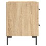 Mesita noche 2 uds madera ingeniería roble Sonoma 40x35x47,5 cm