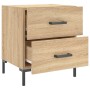 Mesita noche 2 uds madera ingeniería roble Sonoma 40x35x47,5 cm
