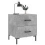 Mesita de noche madera ingeniería gris hormigón 40x35x47,5 cm