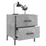 Mesita de noche madera ingeniería gris hormigón 40x35x47,5 cm