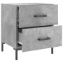 Mesita de noche madera ingeniería gris hormigón 40x35x47,5 cm
