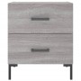 Mesita de noche madera de ingeniería gris Sonoma 40x35x47,5 cm