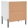 Mesita de noche madera de ingeniería blanco 40x35x47,5 cm