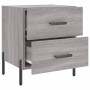 Mesita de noche madera de ingeniería gris Sonoma 40x35x47,5 cm