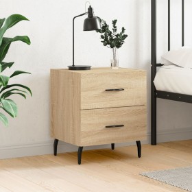Mesita de noche madera de ingeniería roble Sonoma 40x35x47,5 cm Mesita de noche madera de ingeniería roble Sonoma 40x35x47,5 cm