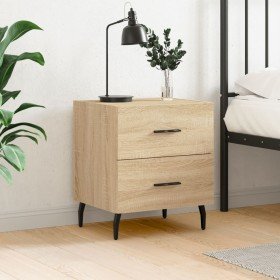 Mesita de noche madera de ingeniería roble Sonoma 40x35x47,5 cm Mesita de noche madera de ingeniería roble Sonoma 40x35x47,5 cm