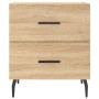Mesita noche 2 uds madera ingeniería roble Sonoma 40x35x47,5 cm