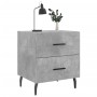 Mesita de noche madera ingeniería gris hormigón 40x35x47,5 cm