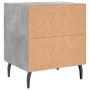 Mesita de noche madera ingeniería gris hormigón 40x35x47,5 cm