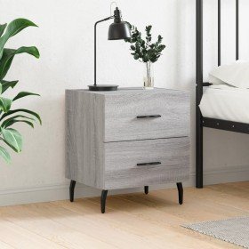 Mesita de noche madera de ingeniería gris Sonoma 40x35x47,5 cm Mesita de noche madera de ingeniería gris Sonoma 40x35x47,5 cm