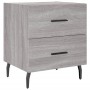 Mesita de noche madera de ingeniería gris Sonoma 40x35x47,5 cm