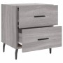 Mesita de noche madera de ingeniería gris Sonoma 40x35x47,5 cm