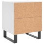 Mesita de noche madera de ingeniería blanco 40x35x47,5 cm