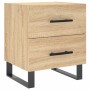 Mesita de noche madera de ingeniería roble Sonoma 40x35x47,5 cm