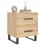 Mesita de noche madera de ingeniería roble Sonoma 40x35x47,5 cm