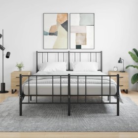 Mesita noche 2 uds madera ingeniería roble Sonoma 40x35x47,5 cm Mesita noche 2 uds madera ingeniería roble Sonoma 40x35x47,5 cm