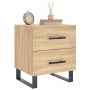 Mesita noche 2 uds madera ingeniería roble Sonoma 40x35x47,5 cm