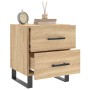 Mesita noche 2 uds madera ingeniería roble Sonoma 40x35x47,5 cm