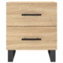 Mesita noche 2 uds madera ingeniería roble Sonoma 40x35x47,5 cm