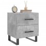 Mesita de noche madera ingeniería gris hormigón 40x35x47,5 cm