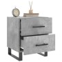 Mesita de noche madera ingeniería gris hormigón 40x35x47,5 cm