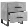 Mesita de noche madera ingeniería gris hormigón 40x35x47,5 cm