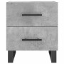 Mesita de noche madera ingeniería gris hormigón 40x35x47,5 cm