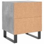 Mesita de noche madera ingeniería gris hormigón 40x35x47,5 cm