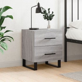 Mesita de noche madera de ingeniería gris Sonoma 40x35x47,5 cm Mesita de noche madera de ingeniería gris Sonoma 40x35x47,5 cm