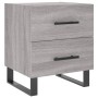 Mesita de noche madera de ingeniería gris Sonoma 40x35x47,5 cm